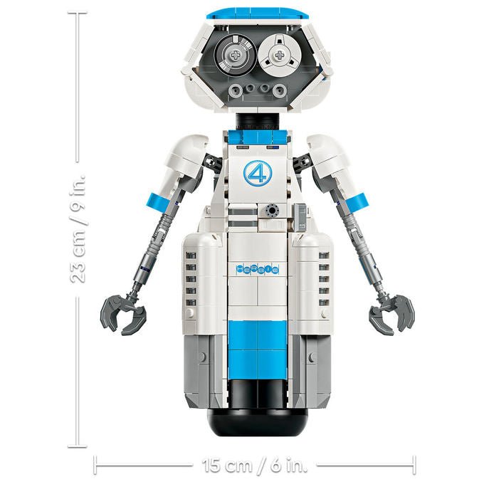 Lego 76339 Super Heroes I Fantastici Quattro H.E.R.B.I.E. 747 pezzi articolato con occhi rotanti e accessori riponibili colore Nero