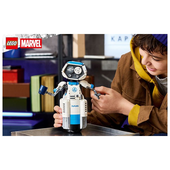 Lego 76339 Super Heroes I Fantastici Quattro H.E.R.B.I.E. 747 pezzi articolato con occhi rotanti e accessori riponibili colore Nero