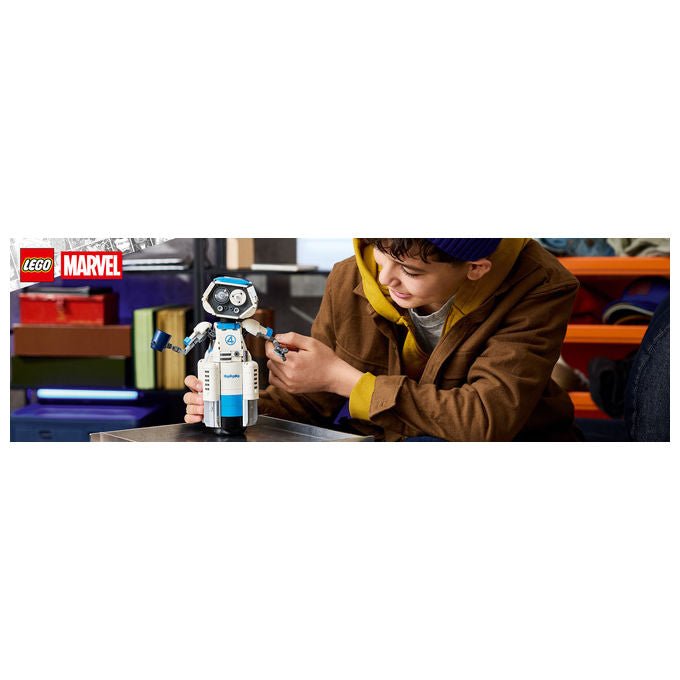 Lego 76339 Super Heroes I Fantastici Quattro H.E.R.B.I.E. 747 pezzi articolato con occhi rotanti e accessori riponibili colore Nero