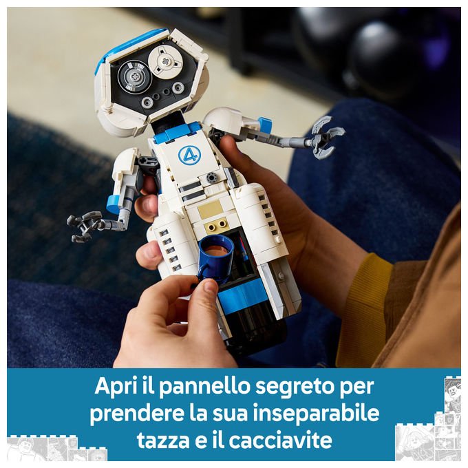Lego 76339 Super Heroes I Fantastici Quattro H.E.R.B.I.E. 747 pezzi articolato con occhi rotanti e accessori riponibili colore Nero