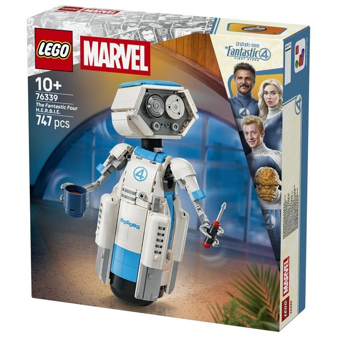 Lego 76339 Super Heroes I Fantastici Quattro H.E.R.B.I.E. 747 pezzi articolato con occhi rotanti e accessori riponibili colore Nero