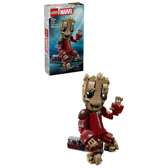 Lego 76341 Marvel Groot in Tuta da Ravager Set da Costruzione Personaggio Snodabile 604 Pezzi colore Multicolore