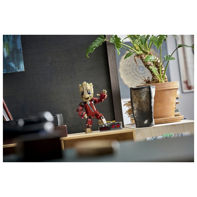 Lego 76341 Marvel Groot in Tuta da Ravager Set da Costruzione Personaggio Snodabile 604 Pezzi colore Multicolore