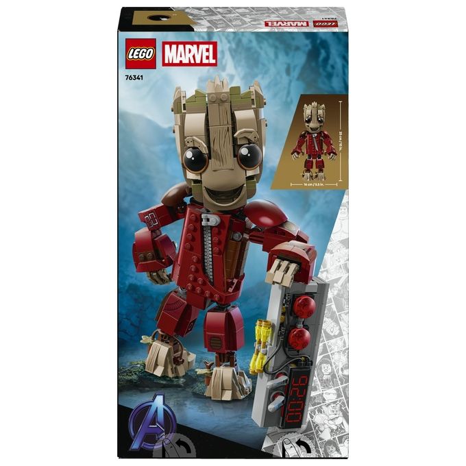 Lego 76341 Marvel Groot in Tuta da Ravager Set da Costruzione Personaggio Snodabile 604 Pezzi colore Multicolore