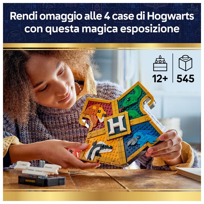 Lego 76462 Harry Potter Set da costruzione Stemma della Casa di Hogwarts 545 pezzi da 12 anni colore Multicolore