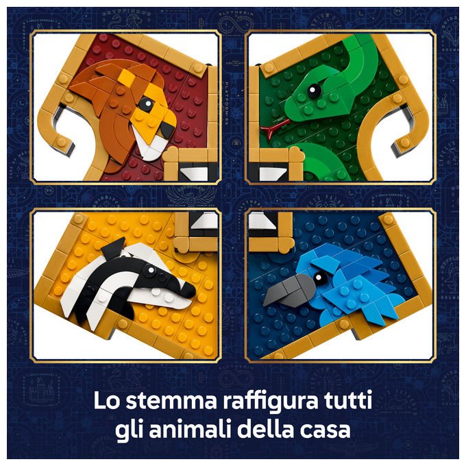 Lego 76462 Harry Potter Set da costruzione Stemma della Casa di Hogwarts 545 pezzi da 12 anni colore Multicolore