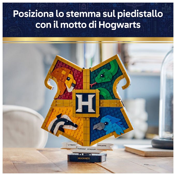 Lego 76462 Harry Potter Set da costruzione Stemma della Casa di Hogwarts 545 pezzi da 12 anni colore Multicolore