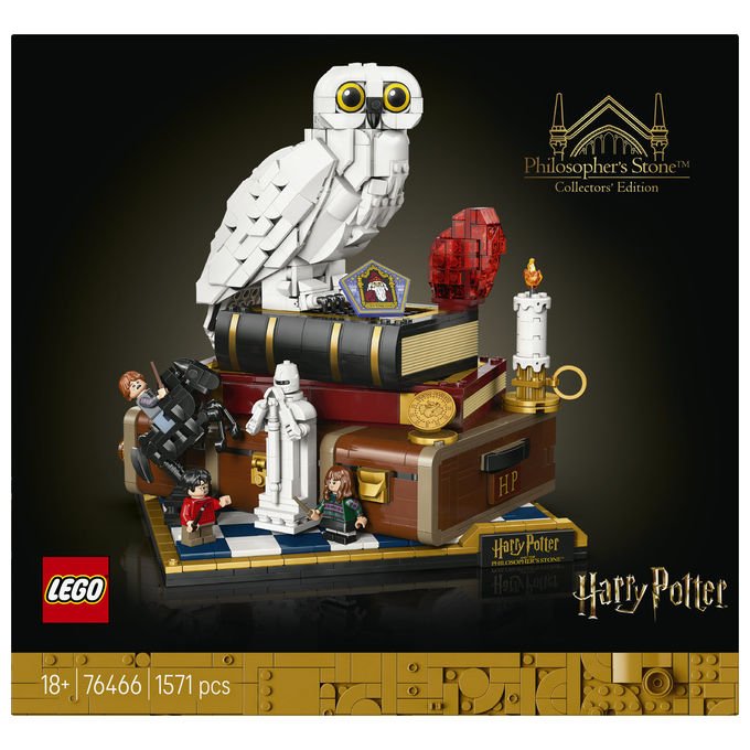 LEGO, Harry Potter 76466 Pietra Filosofale Edizione del Collezionista, Set da Collezione, 1571 Pezzi