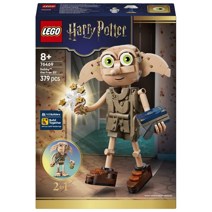 Lego 76469 Harry Potter Set di Costruzione 2 in 1 Dobby l'Elfo Libero e Kreacher Action Figure Snodabile 379 pezzi da 8 anni