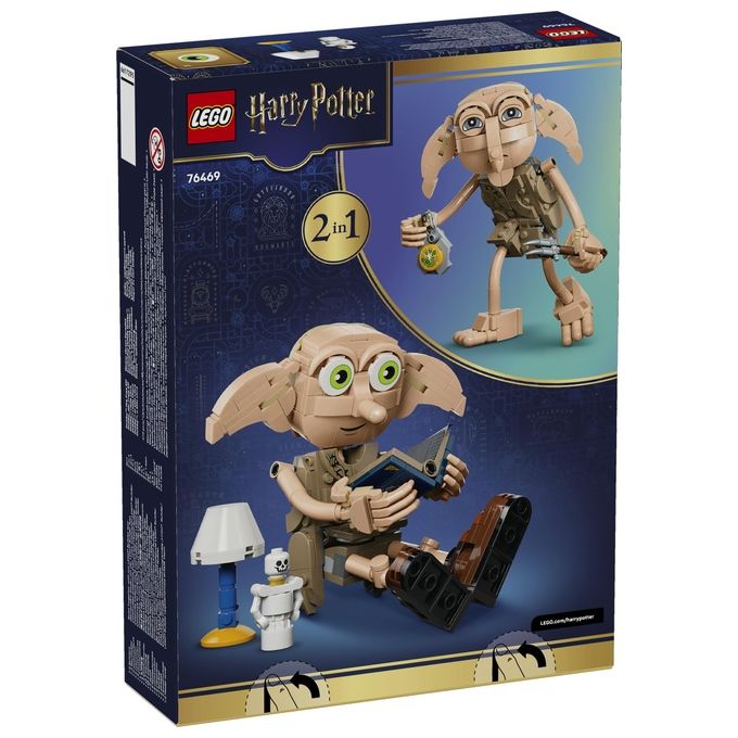 Lego 76469 Harry Potter Set di Costruzione 2 in 1 Dobby l'Elfo Libero e Kreacher Action Figure Snodabile 379 pezzi da 8 anni