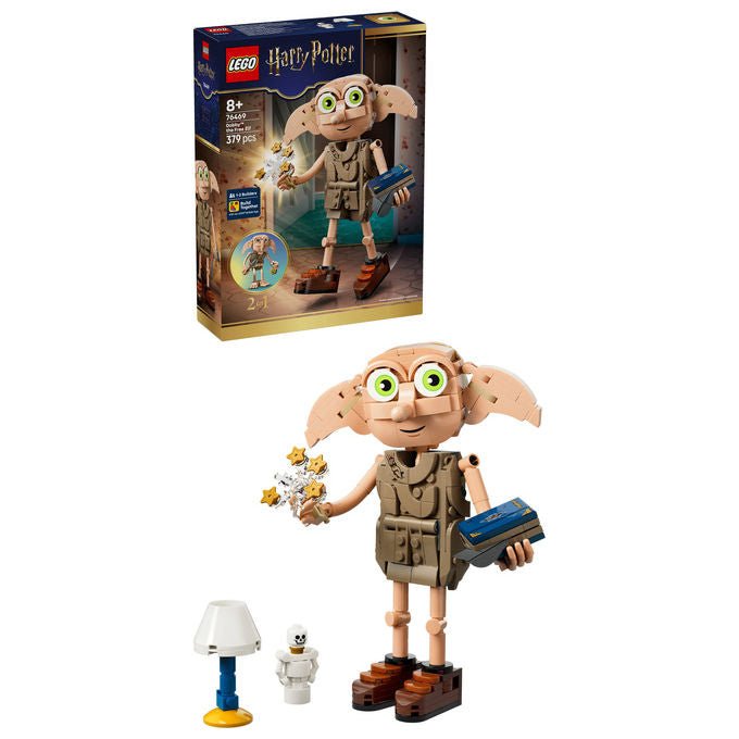 Lego 76469 Harry Potter Set di Costruzione 2 in 1 Dobby l'Elfo Libero e Kreacher Action Figure Snodabile 379 pezzi da 8 anni