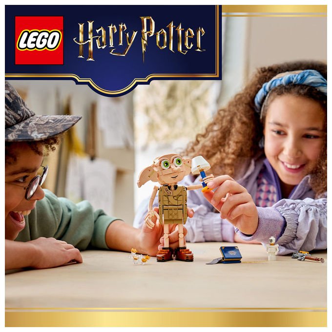 Lego 76469 Harry Potter Set di Costruzione 2 in 1 Dobby l'Elfo Libero e Kreacher Action Figure Snodabile 379 pezzi da 8 anni