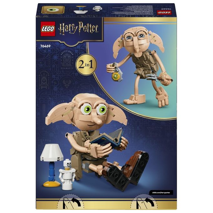 Lego 76469 Harry Potter Set di Costruzione 2 in 1 Dobby l'Elfo Libero e Kreacher Action Figure Snodabile 379 pezzi da 8 anni