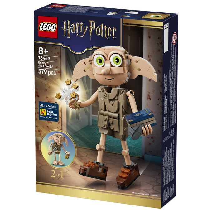 Lego 76469 Harry Potter Set di Costruzione 2 in 1 Dobby l'Elfo Libero e Kreacher Action Figure Snodabile 379 pezzi da 8 anni
