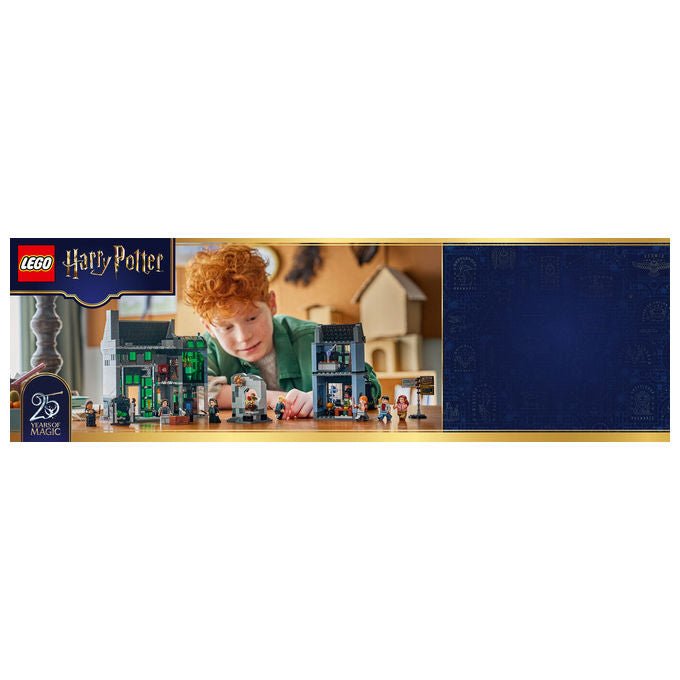 Lego 76471 Harry Potter Set Costruzioni Negozi di Magia di Notturn Alley 788 pezzi 8 Minifigure Patronus Cane di Ron