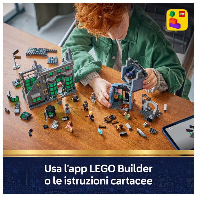 Lego 76471 Harry Potter Set Costruzioni Negozi di Magia di Notturn Alley 788 pezzi 8 Minifigure Patronus Cane di Ron