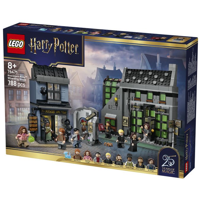Lego 76471 Harry Potter Set Costruzioni Negozi di Magia di Notturn Alley 788 pezzi 8 Minifigure Patronus Cane di Ron
