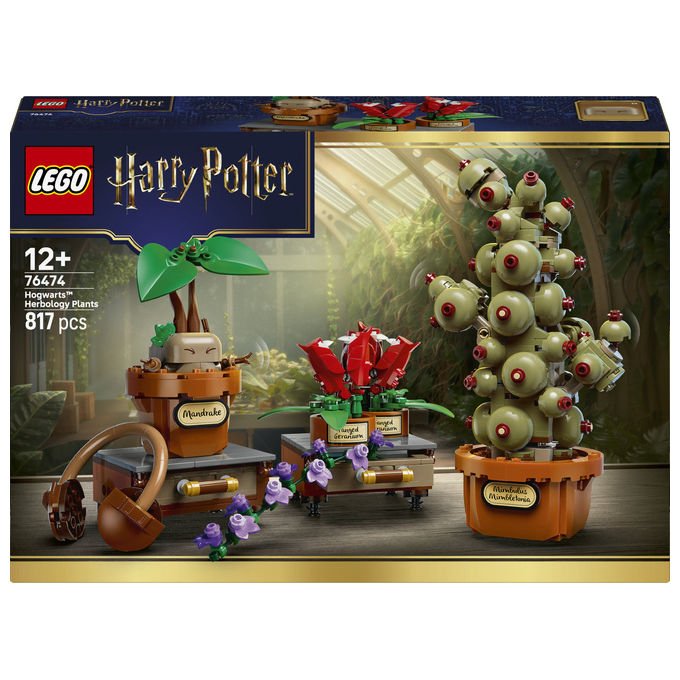 Lego 76474 Harry Potter Piante di Erbologia di Hogwarts Set da Costruzione 817 pezzi colore Multicolore