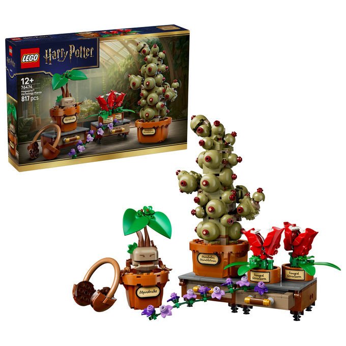 Lego 76474 Harry Potter Piante di Erbologia di Hogwarts Set da Costruzione 817 pezzi colore Multicolore