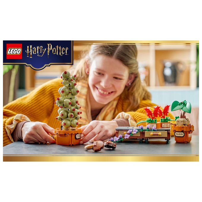 Lego 76474 Harry Potter Piante di Erbologia di Hogwarts Set da Costruzione 817 pezzi colore Multicolore