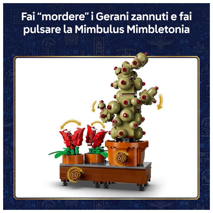Lego 76474 Harry Potter Piante di Erbologia di Hogwarts Set da Costruzione 817 pezzi colore Multicolore