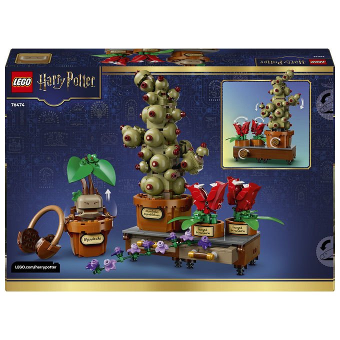 Lego 76474 Harry Potter Piante di Erbologia di Hogwarts Set da Costruzione 817 pezzi colore Multicolore