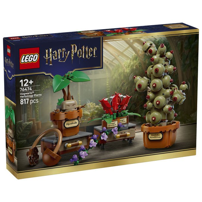 Lego 76474 Harry Potter Piante di Erbologia di Hogwarts Set da Costruzione 817 pezzi colore Multicolore
