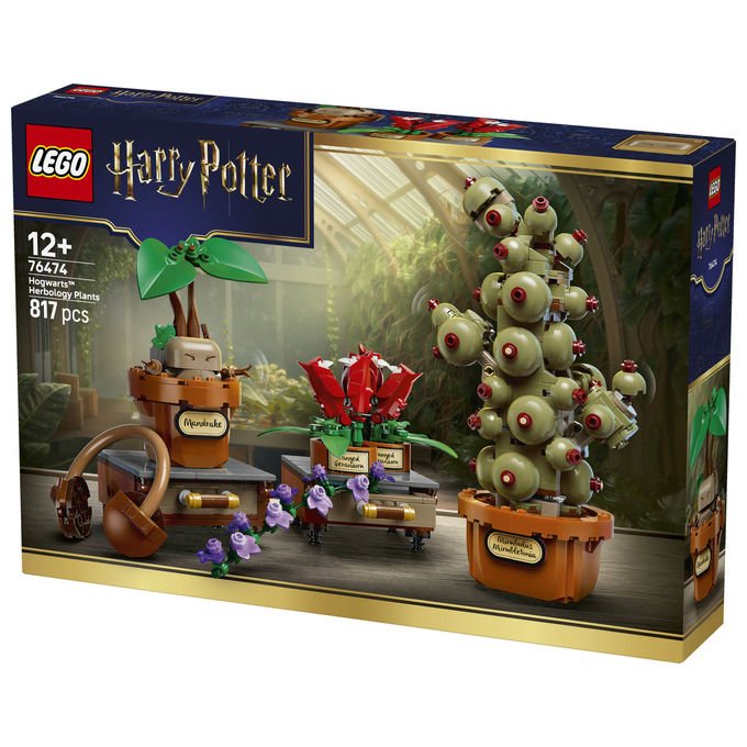 Lego 76474 Harry Potter Piante di Erbologia di Hogwarts Set da Costruzione 817 pezzi colore Multicolore