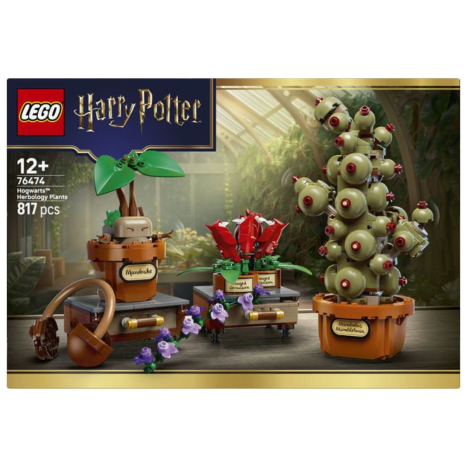Lego 76474 Harry Potter Piante di Erbologia di Hogwarts Set da Costruzione 817 pezzi colore Multicolore