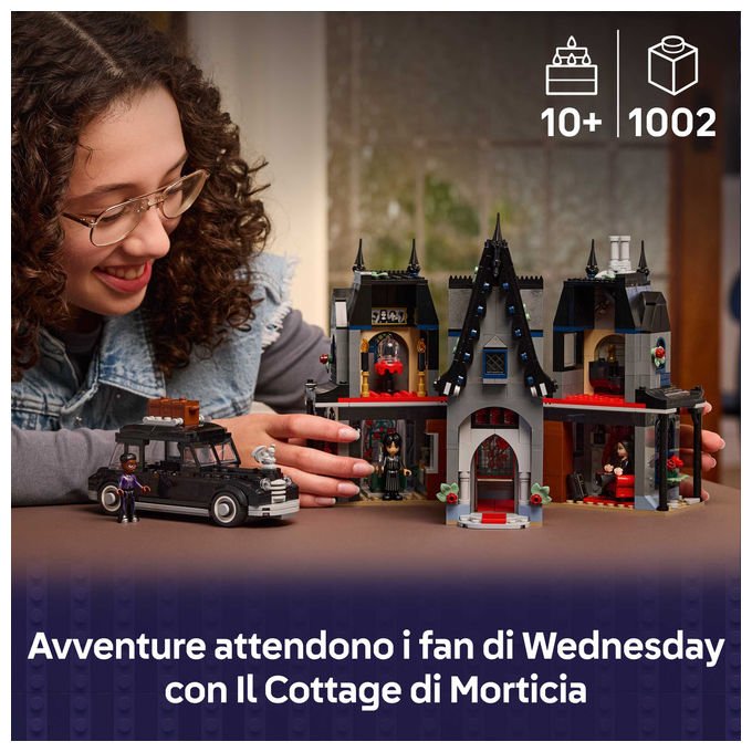 Lego 76786 Il Cottage di Morticia Set Costruzioni 1002 pezzi Da 10 anni colore Grigio