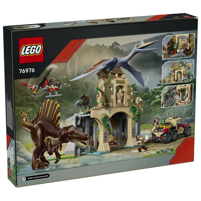 Lego 76976 Jurassic World Set di costruzione con Spinosauro e Quetzalcoatlus 984 pezzi 4 minifigure colore Multicolore