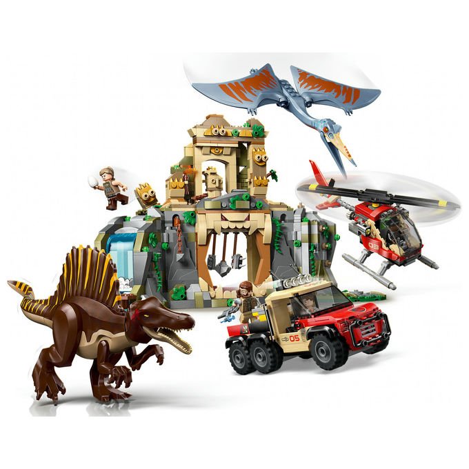 Lego 76976 Jurassic World Set di costruzione con Spinosauro e Quetzalcoatlus 984 pezzi 4 minifigure colore Multicolore