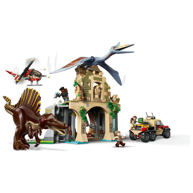 Lego 76976 Jurassic World Set di costruzione con Spinosauro e Quetzalcoatlus 984 pezzi 4 minifigure colore Multicolore