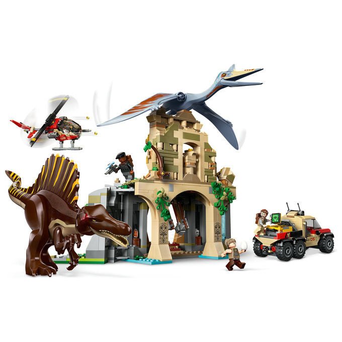 Lego 76976 Jurassic World Set di costruzione con Spinosauro e Quetzalcoatlus 984 pezzi 4 minifigure colore Multicolore