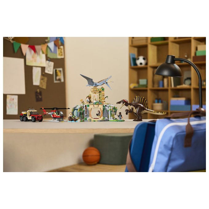 Lego 76976 Jurassic World Set di costruzione con Spinosauro e Quetzalcoatlus 984 pezzi 4 minifigure colore Multicolore