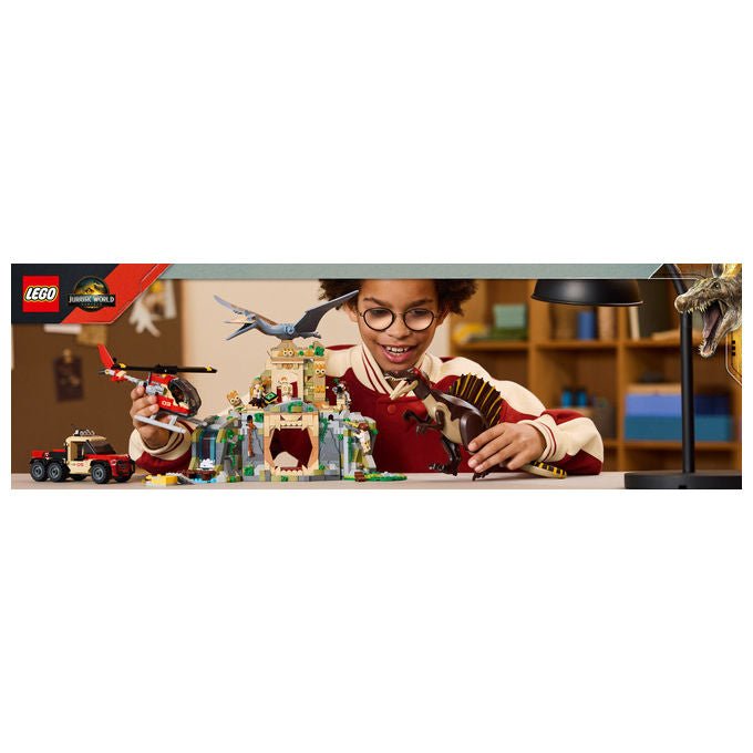 Lego 76976 Jurassic World Set di costruzione con Spinosauro e Quetzalcoatlus 984 pezzi 4 minifigure colore Multicolore