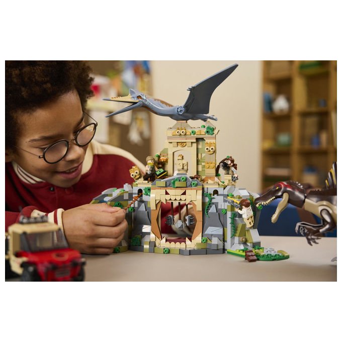Lego 76976 Jurassic World Set di costruzione con Spinosauro e Quetzalcoatlus 984 pezzi 4 minifigure colore Multicolore
