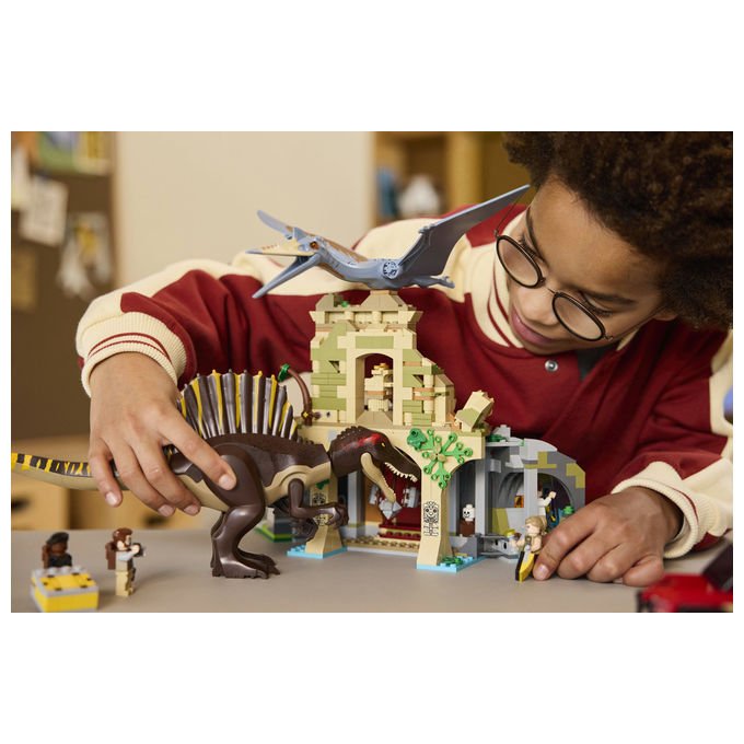 Lego 76976 Jurassic World Set di costruzione con Spinosauro e Quetzalcoatlus 984 pezzi 4 minifigure colore Multicolore