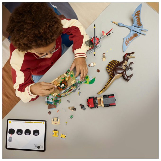 Lego 76976 Jurassic World Set di costruzione con Spinosauro e Quetzalcoatlus 984 pezzi 4 minifigure colore Multicolore