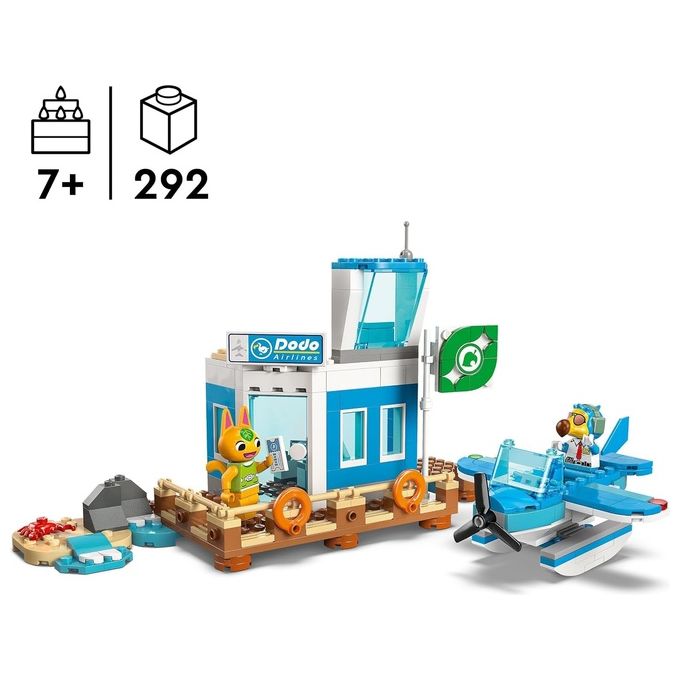 LEGO 77051 Animal Crossing Set da Costruzione con Aeroporto e Idrovolante Giocattolo 292 Pezzi colore Multicolore