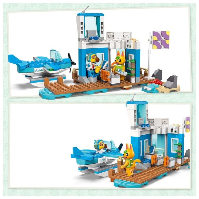 LEGO 77051 Animal Crossing Set da Costruzione con Aeroporto e Idrovolante Giocattolo 292 Pezzi colore Multicolore
