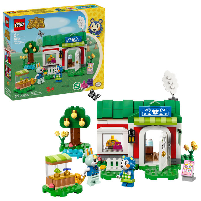 LEGO 77055 Animal Crossing - La sartoria delle Sorelle Ago e Filo, Set da Costruzione 322 Pezzi con Minifigure di Mabel e Sasha, Eta' 6+