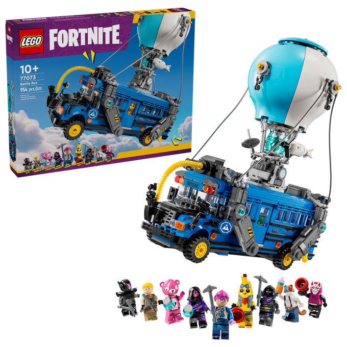 Lego 77073 Fortnite Bus della Battaglia Set da Costruzione 954 pezzi con 9 Minifigure eta' 10+