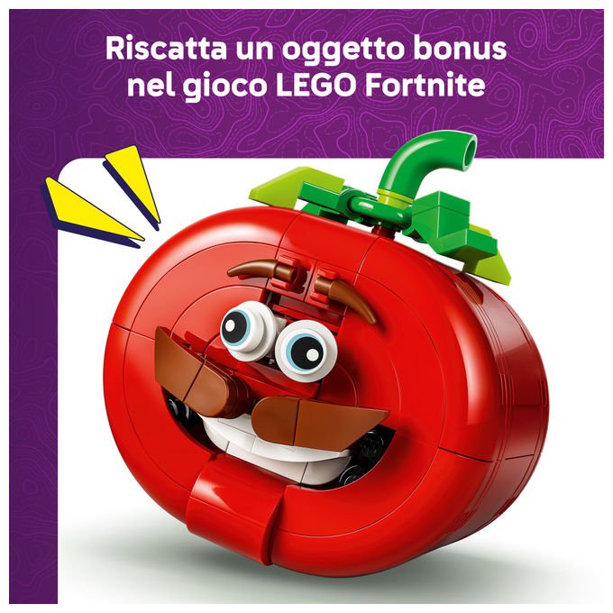Lego 77079 Fortnite Testa di Pomodoro Set Costruibile 210 Pezzi con Ristorante Miniatura e Oggetto In-Game