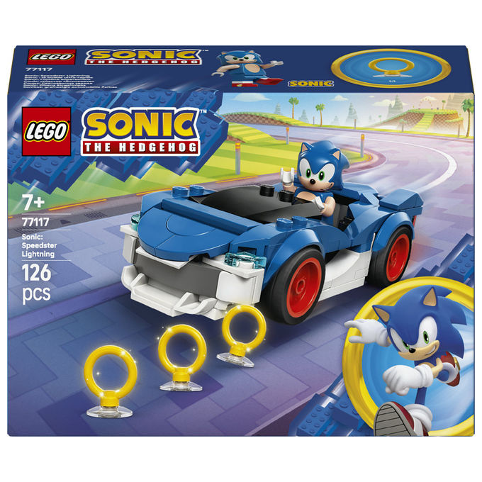 Lego, Sonic Speedster Lightning 77117, Auto da Corsa, Sonic the Hedgehog