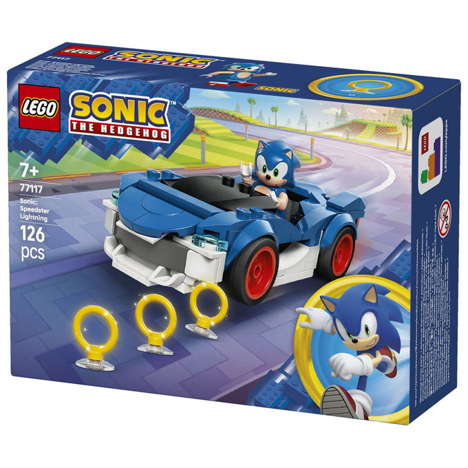 Lego, Sonic Speedster Lightning 77117, Auto da Corsa, Sonic the Hedgehog
