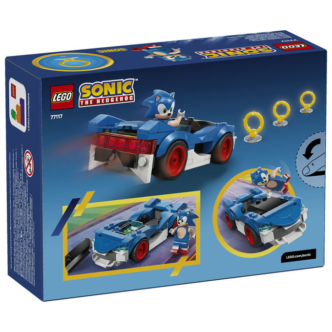 Lego, Sonic Speedster Lightning 77117, Auto da Corsa, Sonic the Hedgehog