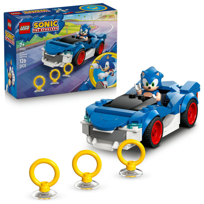 Lego, Sonic Speedster Lightning 77117, Auto da Corsa, Sonic the Hedgehog