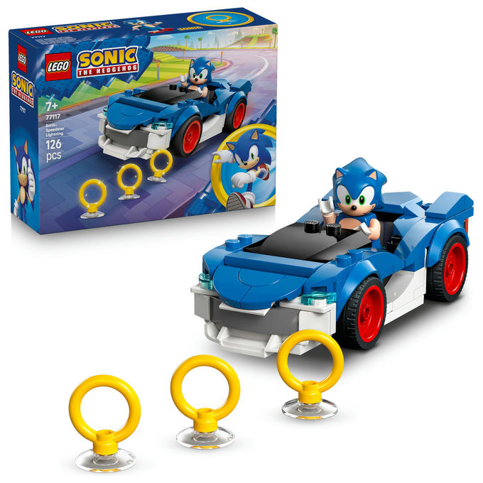 Lego, Sonic Speedster Lightning 77117, Auto da Corsa, Sonic the Hedgehog