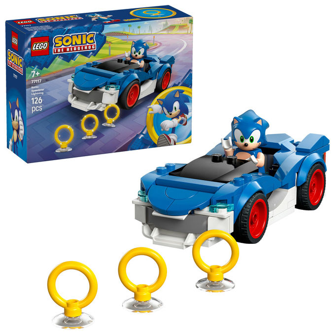 Lego, Sonic Speedster Lightning 77117, Auto da Corsa, Sonic the Hedgehog